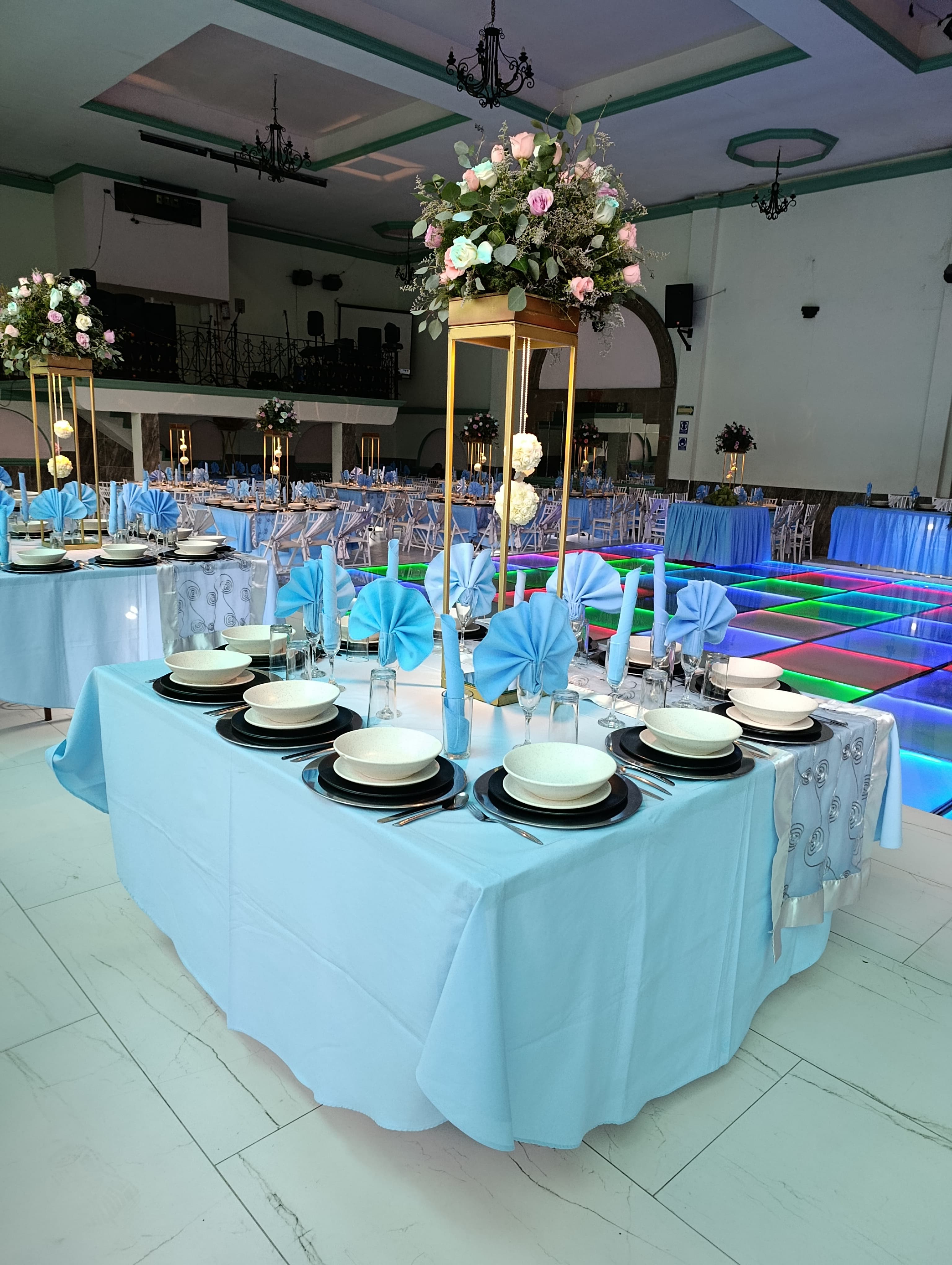 Candelabros y techos altos del Salón Imperial